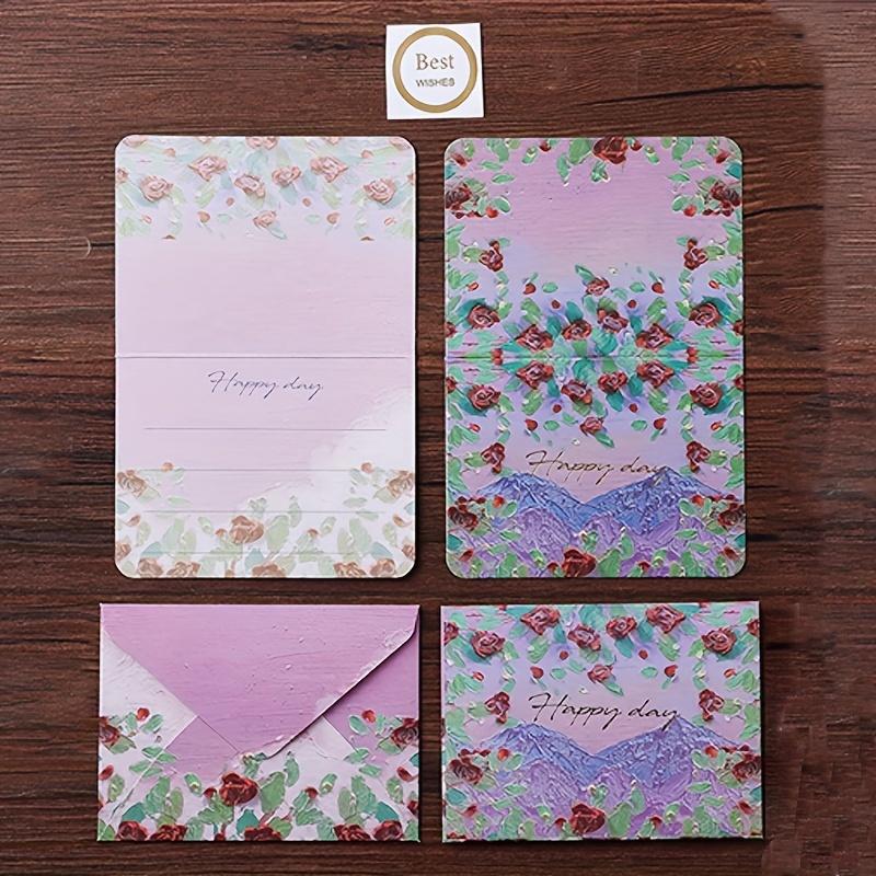 18 шт. Винтажная картина маслом поздравительная открытка простая ручная роспись стиль благословение благодарственная открытка сообщение своими руками пустая открытка подарочная упаковка поздравительная открытка