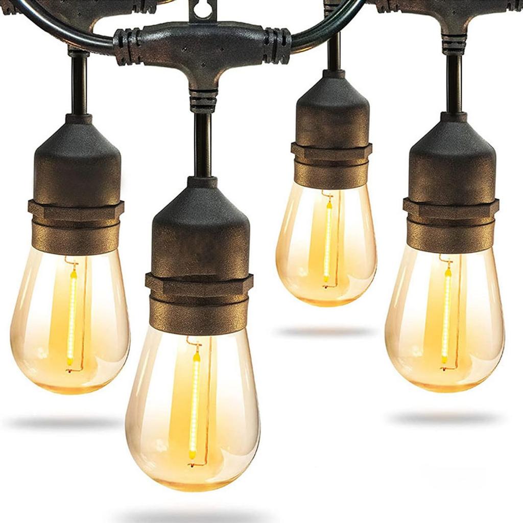 Succul LED String Light 7 E26 Bulbs Perfect for Outdoor and Authentic Extension Connecting Illumination Rainproof and Rainproof AC Plug 7 Lights Cord,