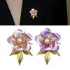 Elegant Camellias Brooch Pin with Faux Pearls Lapel Accessory Sophisticated Jewelry Accessories for Wedding Attire