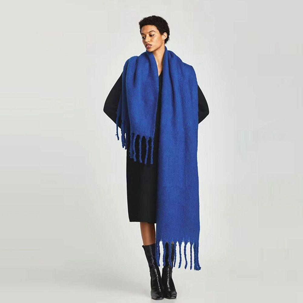 Scarves Classic Autumn Winter Female Cashmere Shawl Pashmina Wraps Cashmere Scarves Solid Scarf