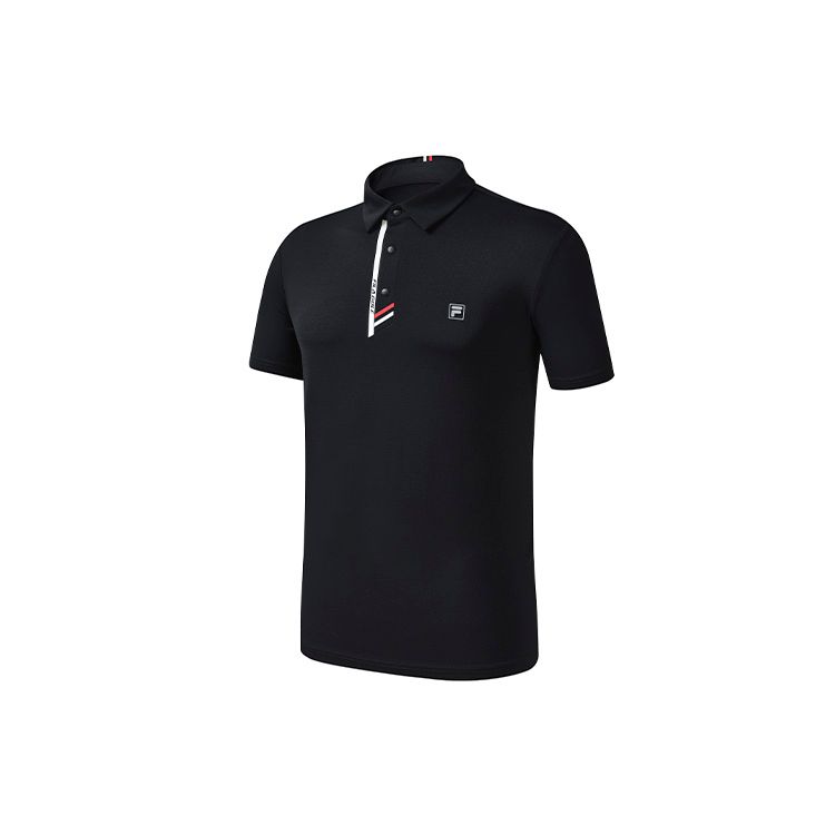 Fila SS22 Спортивный Гольф Логотип Однотонная Вязаная Рубашка Поло с Коротким Рукавом Мужская polo shirts Легендарный-Синий A11M235153F-NV