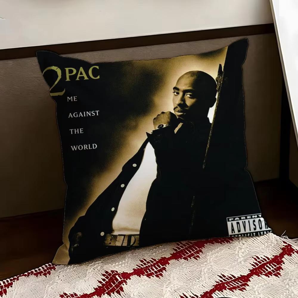 1 шт. Наволочка с изображением Тупака Шакура 2Pac, Полиэстер, 2D Двусторонняя печать, Портрет Легенды Хип-Хопа, Декор для дома и автомобиля, Подарок для фаната Рэпа
