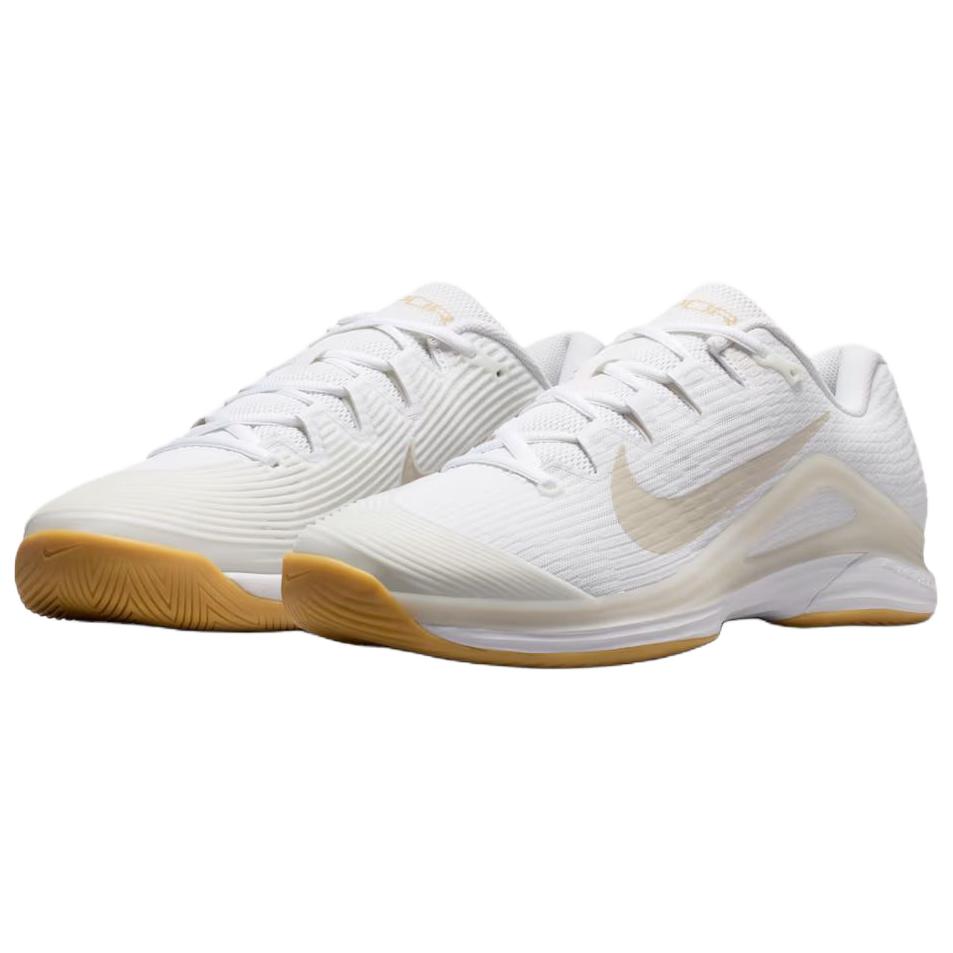 Nike Мужские теннисные кроссовки Vapor 12 Низкие Белый/Пиковый Белый/Льняный/Светло-Древесно-Коричневый FV5552-102