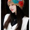 Handmade Crochet Colorful Flower Women'S Hat