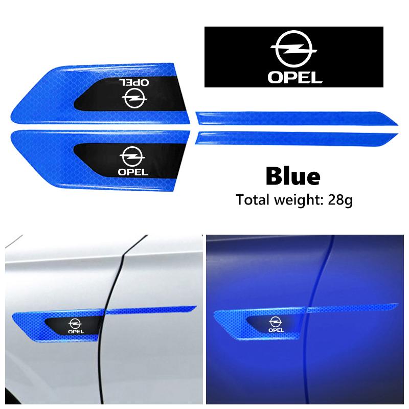 Car Reflective Sticker Door Bumper Anti-collision Protector Strips For Opel ADAM ASTRA J K CORSA E INSIGNIA MOKKA VIVA Meriva OT4