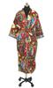 Handmade Women's Cotton Kimono Robes, Night Gown Dress, Made with Soft Light Weight Cotton Fabric, Free Size Nightwear #315