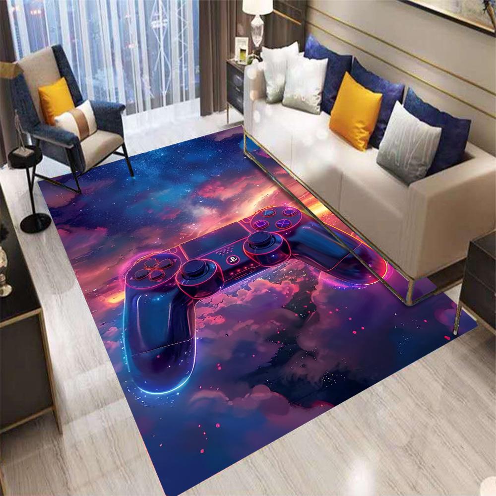 Game Controller Carpet for Bedroom Decoration Home Gaming Esports Floor Mat Non-slip Living Room Area Rug Washable Porch Doormat