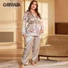 Plus Size Pajamas Women's Spring and Autumn Bathrobe Sexy Morning Robe Home Wear Ice Silk Robe