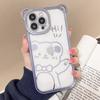 Чехол для телефона с милым мультяшным медведем для Iphone 14 12 11 13 Pro Max Xr X Xs 7 8 Plus, прозрачный мягкий чехол из ТПУ