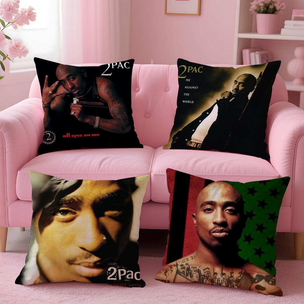 2P-Pac Tupac S-Shakur Наволочка Плюшевая Ткань Мягкая Двусторонняя Печать Диван Теплый Зимний Домашний Подарок Чехол для Подушки