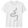 Stylized Serpent Minimalist Tattoo Design TShirt Occult Reptile Wildlife