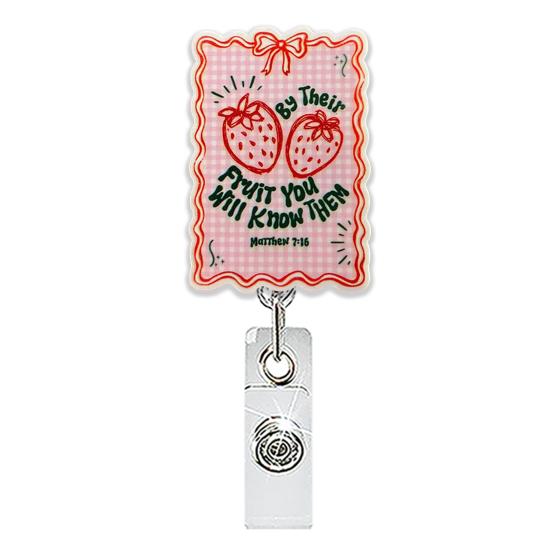 Cute Badge Reel Nurse Reel, Funny Retractable Glitter Acrylic Name Tag Holder with Decorative Clip, Sparkly ID Card for Teachers Student Staffs