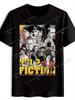 Мужская футболка Pulp Fiction с графическим принтом Черная Ретро-дизайн с постером фильма Круглый вырез Легкий полиэстер Летняя