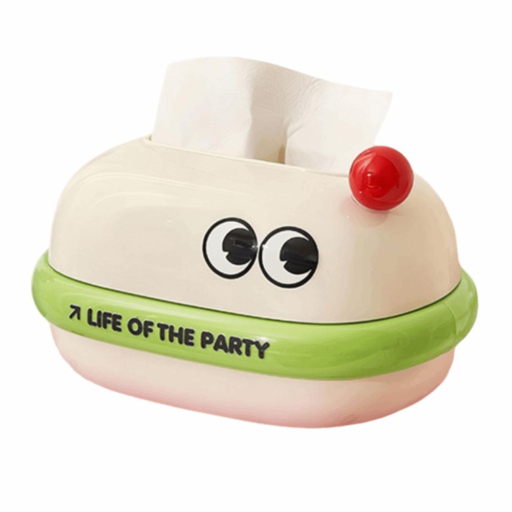 Creative Cartoon Tissue Box Big Eye Built in Spring Desktop Paper Towel Dispenser Reusable Napkin Dispenser Paper Towel Holder