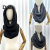 Winter Wool Knitting Scarf Women Men Solid Color Dual Use Shawl Scarf Twist Texture Versatile Warm Hat Scarf