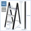 Alinco Алюминиевая тонкая стремянка 80 см черная SS80TCA стремянка легкая складная компактная 3 яруса максимальный вес использования 100 кг полка доска для растений