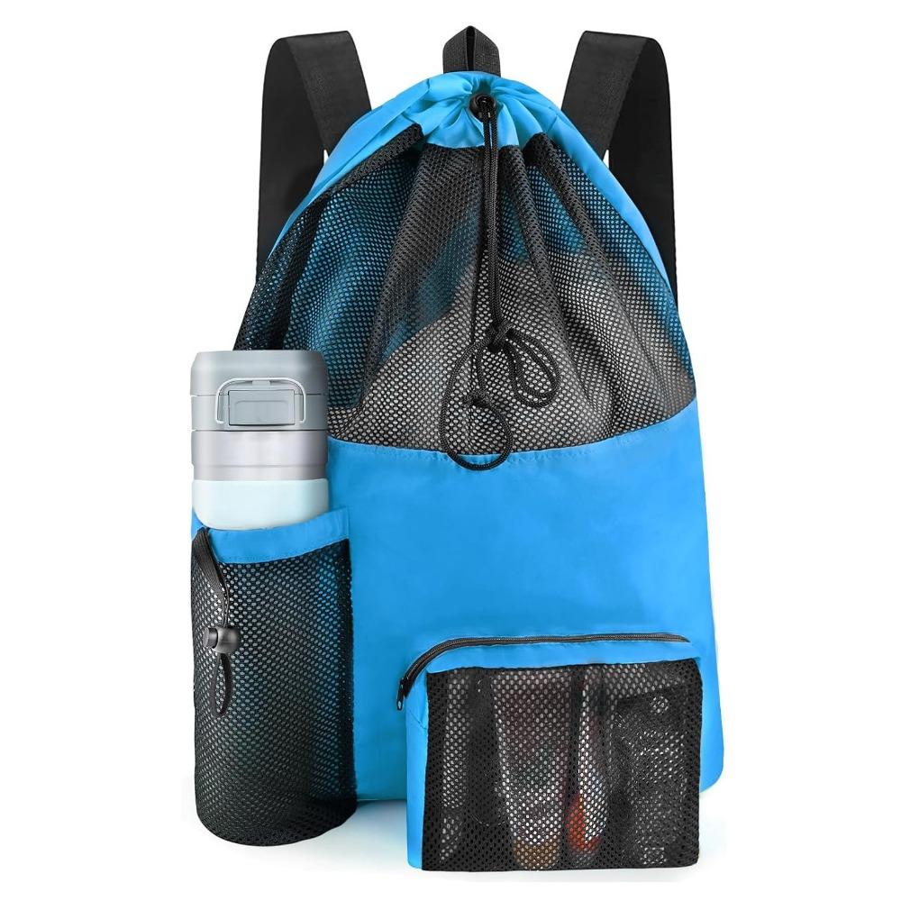 Сетчатая сумка для плавания на шнурке, рюкзак-мумия, прочная сумка для хранения плавательных принадлежностей, экипировка для тренировок