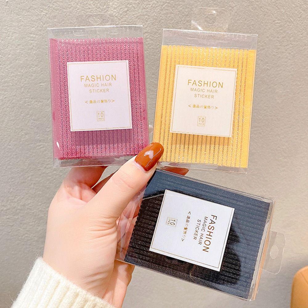 10Pcs/Set Hair Accessories Bangs Magic Paste Hair Fringe Hair Tape Clip Bangs Puffy Hair Sticker