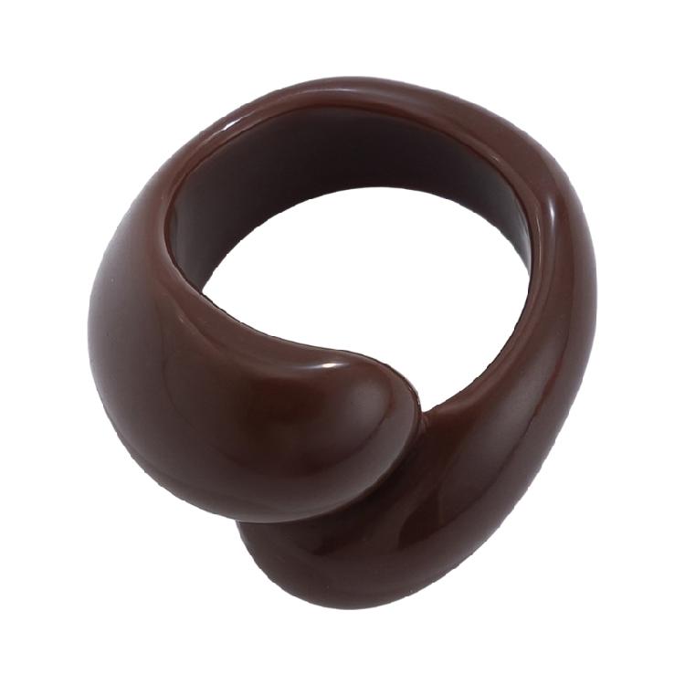 Модное кольцо-заявление Необычное геометрическое красочное кольцо с двойной каплей Трендовые женские аксессуары для повседневной носки