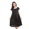 Chic Solid Color Smooth Surface Sleepwear Lightweight Quick Dry Women Nightdress for Adult Nightie Dress