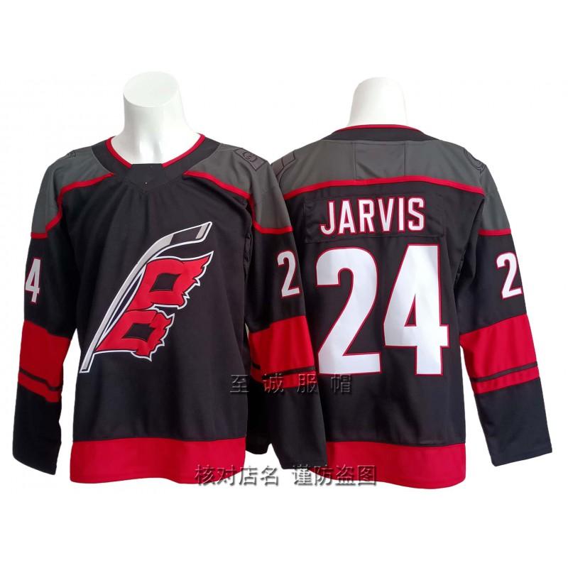 Mens Vintage NHL Hockey Jersey Custom Embroidered 37 Hurricanes Team Ice Practice Shirt Cotton Blend