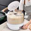 Rotating Compartment Rice Storage Container Insect-Proof Moisture-Proof Sealed Rice Bin Home Grain Organizer for Rice Cereals