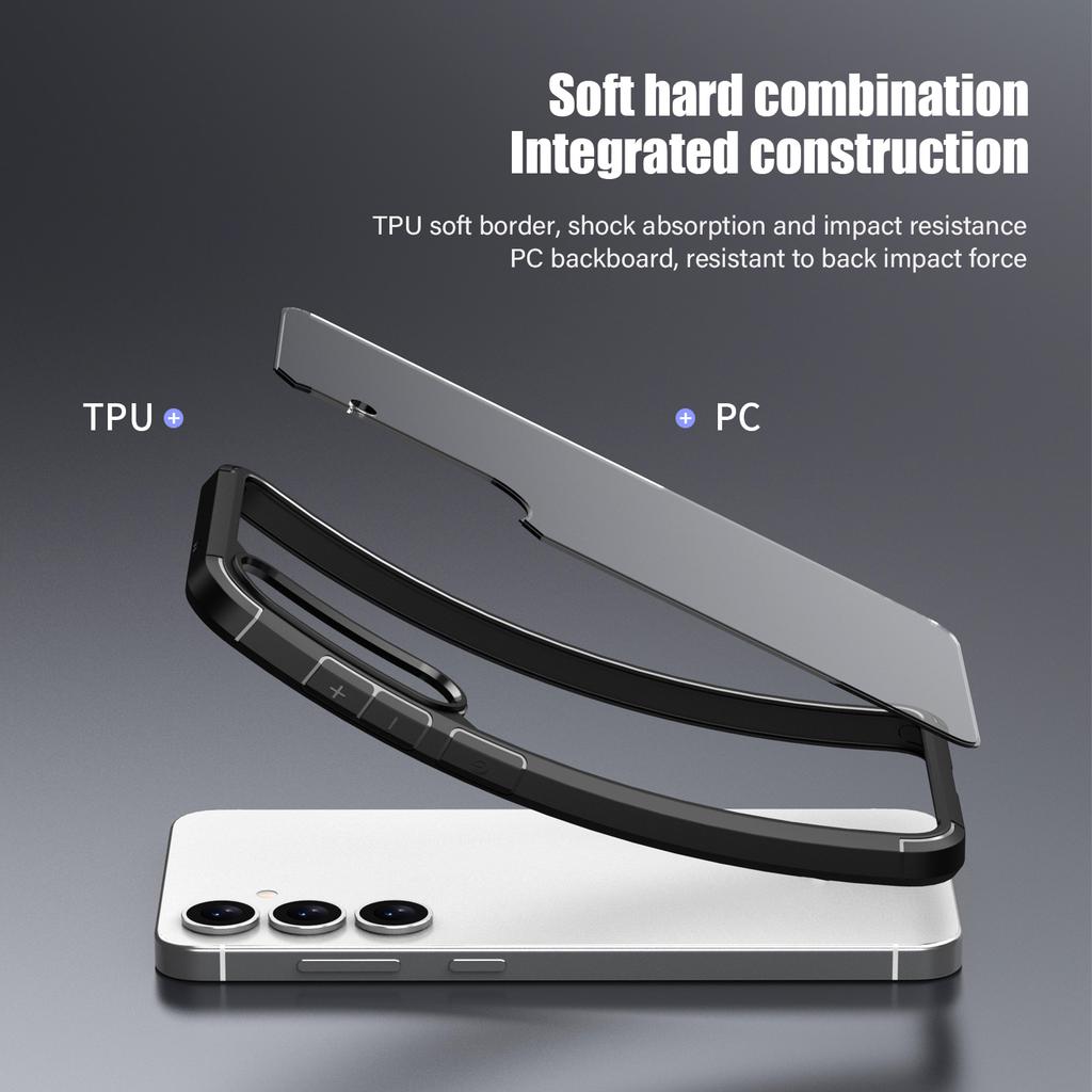 For Samsung Galaxy S25 Case Anti-Scratch TPU + PC Clear Back Shell
