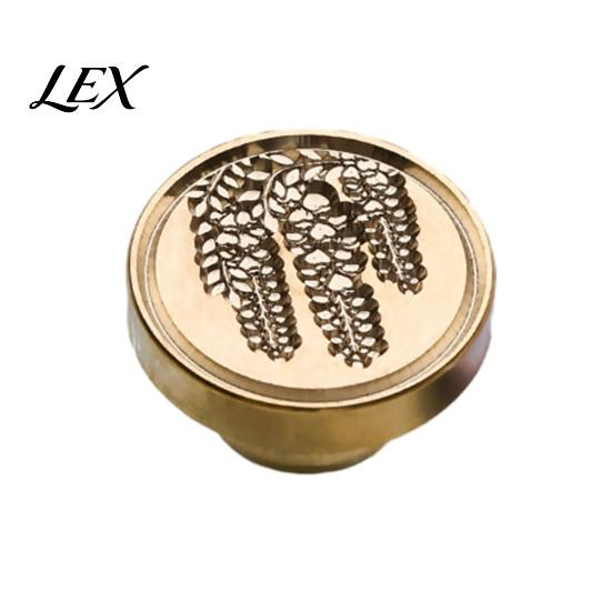Handmade Stationery Accessory Wax Seal Stamp, Vintage Plant Pattern Head, Durable Flower Embossing Stamp Copper Head Replacement, for Envelope