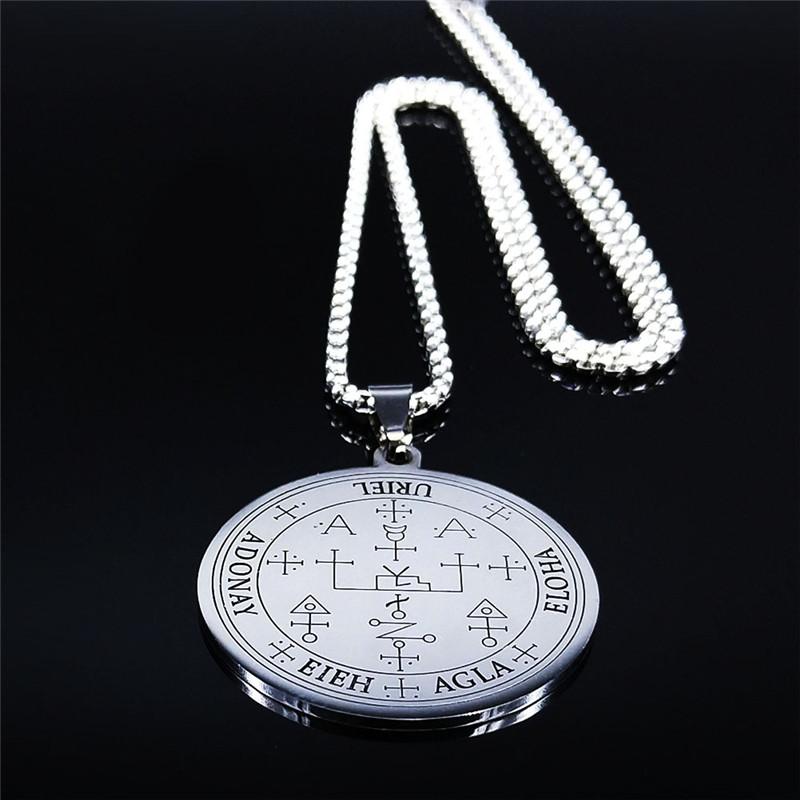 Знак Архангела, дизайн, кулон из нержавеющей стали, ожерелье, список оккультных терминов, ювелирные изделия-амулеты для мужчин и женщин