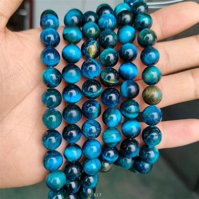 Бусины из натурального камня, синие бусины с тигровым глазом для изготовления ювелирных изделий, браслет «сделай сам», 4, 6, 8, 10 мм