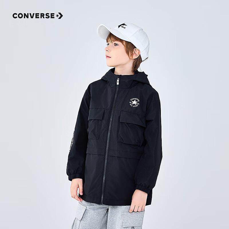 Converse Детская флисовая ветровка с капюшоном для любой погоды