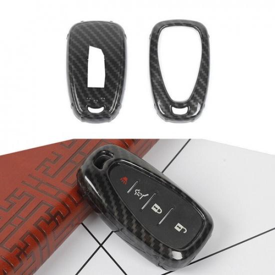 Car Carbon Fiber Key Fob Skin Cover Case Protector Shell For Chevy Camaro 10-21