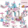 Six-in-one Building Block Toys Princess Castle Girls Building Toys Set Educational Toys Building Blocks Set Birthday Gift
