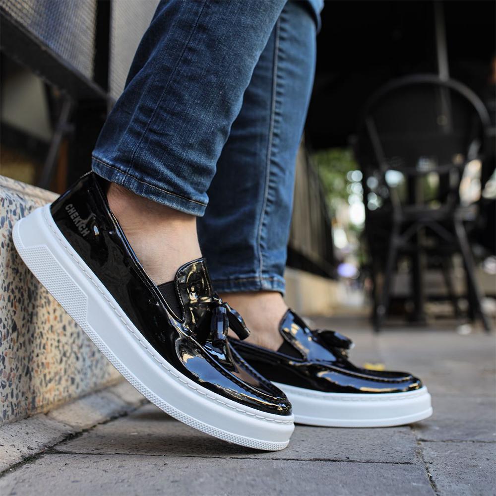 Chekich Мужская обувь, повседневная обувь, черные летние слипоны из искусственной кожи на высокой подошве, удобные модные спортивные классические свадебные офисные костюмы CH127