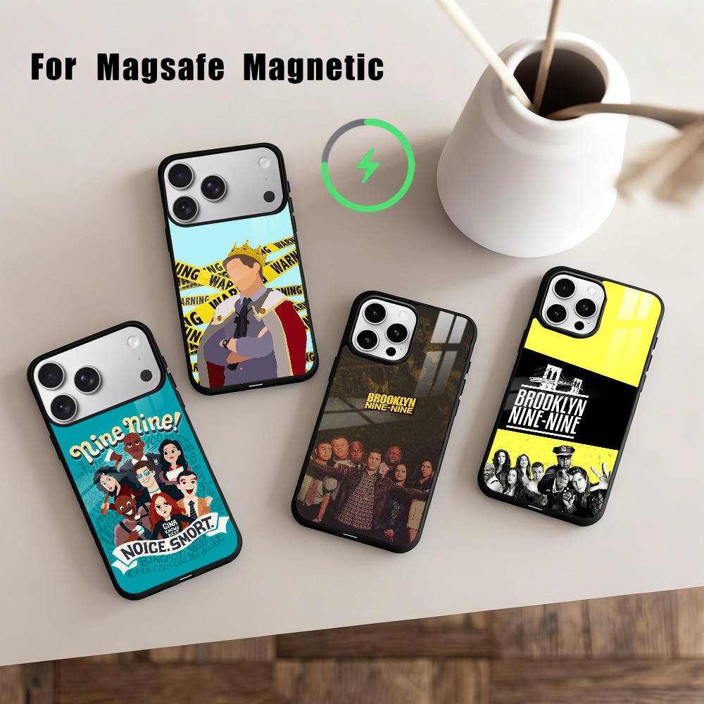 B-Brooklyn N-Nine 99 Phone Case For iPhone17,16,15,14,13,12,11 Plus,For Magnetic Wireless Charge Cover
