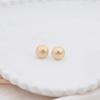 Gold Color Frosting Women's Small Earrings Uneven Tiny Ball Round Stud Earrings Minimalism Ear Zircon Unusual Earrings