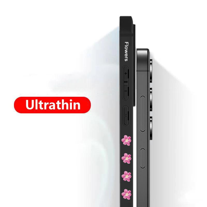 Чехол с масляной живописью и цветочным принтом для Samsung Galaxy S24 S22 Ultra Plus S23 S21 S20 Fe A55 A54 A52 A35 A15 5g с ремешком противоударный мягкий тонкий чехол из ТПУ