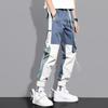 2023 Men's New Streamer Overalls Spring and Autumn Models Multi-pocket Letter Printing Boys Tide Brand Sports Casual Trousers