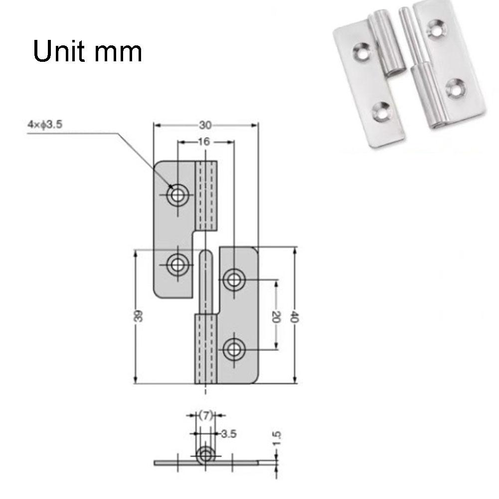 Съемная петля 40*30*1,5 мм, съемный дверной флаг, снимается