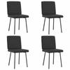 VidaXL Dining Chairs Set of 4 Black Faux Leather, Chair, Living Room Chair, Accent Chair, Kitchen Chair, Seat At 3315271