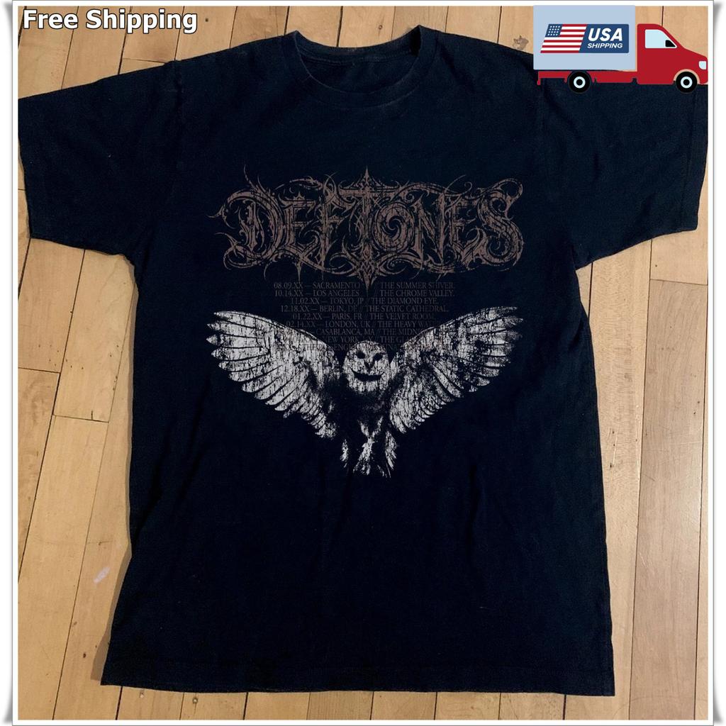 Deftones Vintage Diamond Eyes Tour T-shirt, Unisex Black T-shirt, Size S-5XL