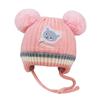 Плюшевый шар 1-3 года Зимняя шапка однотонная Детская теплая шапка Детская вязаная шапка Новорожденный Малыш