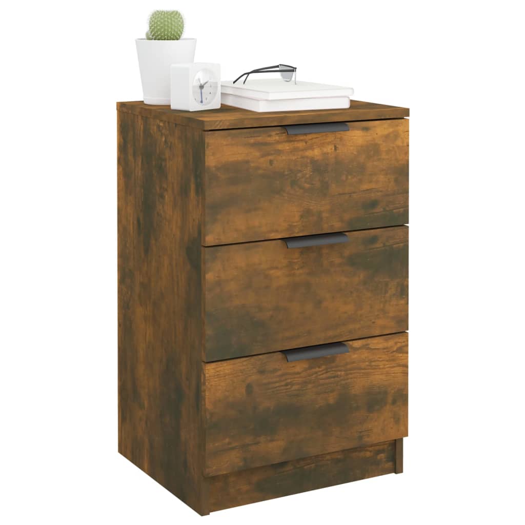 Nightstands 2 pcs Smoked Oak 40 x 36 x 65 cm