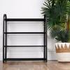 4-Tier Black Metal Shoe Rack Organizer 49.5x18.5x56.5cm