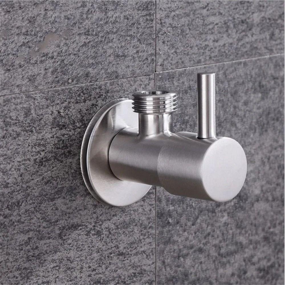 Stainless Steel Angle Valve Faucet Triangle Valve Long Service Inlet Water Stop Valve Kitchen
