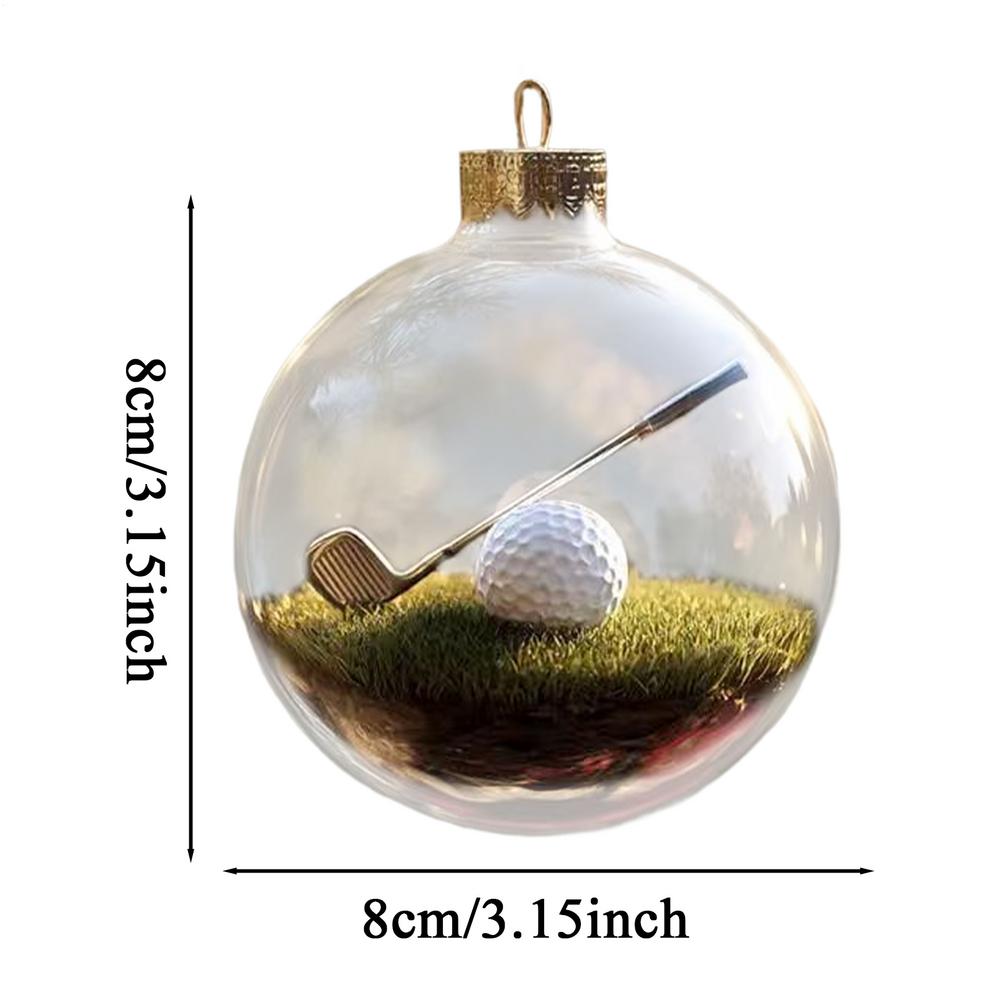 Рождественские спортивные сцены Шары-украшения Рождественская елка Сезонные спортивные шары Подвесные украшения для каминной полки Камина Веранды
