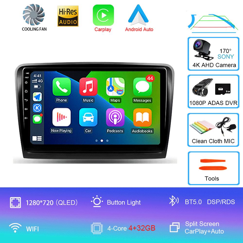 For Skoda Superb 2 B6 2008 2009 2010 2011 - 2015 Car Radio Android 14 Navigation Multimedia Player GPS WiFi+4G Video Carplay BT