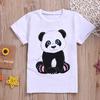Panda Painted Print Tee Shirt Enfant Cute Kung Fu Panda Girls T Shirts Casual Harajuku Cartoon