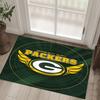 Green Bay Packers Design Crystal Velvet Carpet Cozy Non?Slip Printed Rug For Bedroom Living Room Entrance