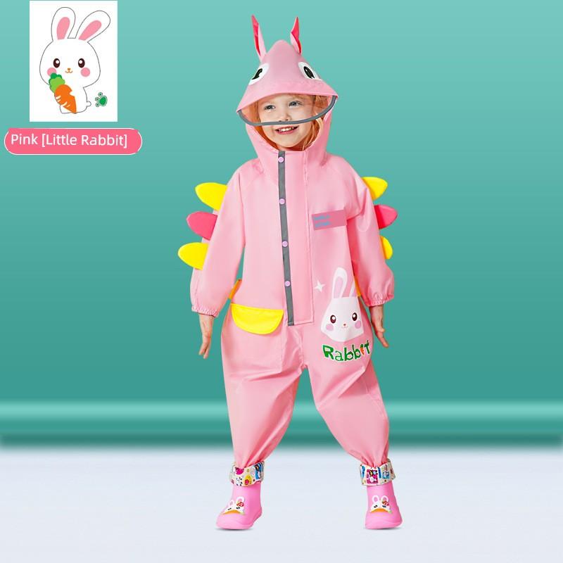 Children's One-Piece Raincoat and Rain Pants Set, Full-Body Rainwear for Boys and Girls, Kindergarten Kids, 2024 New Model Rain C